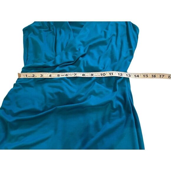 Banana Republic sleeveless aqua bodycon dress with deep V - S - Picture 6 of 9